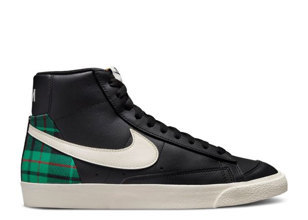 Blazer Mid '77 Premium 'Black Green Tartan Plaid'