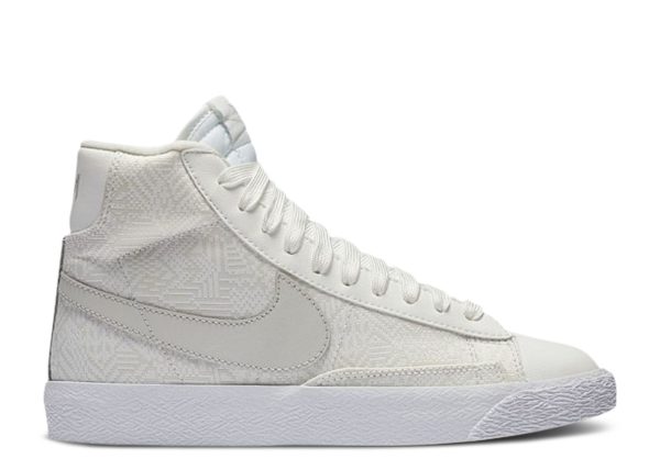 Blazer Mid SE GS 'White Light Bone Pattern'