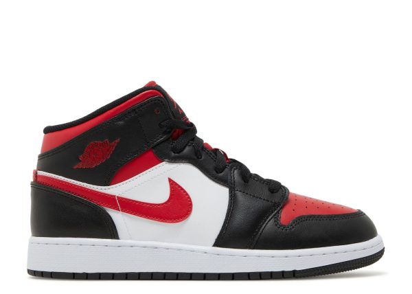 Jordan 1 Mid GS 'Black Fire Red'