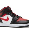 Jordan 1 Mid GS 'Black Fire Red'