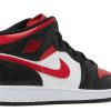 Jordan 1 Mid GS 'Black Fire Red'