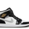 Jordan 1 Mid SE 'Black White Metallic Silver'