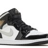 Jordan 1 Mid SE 'Black White Metallic Silver'