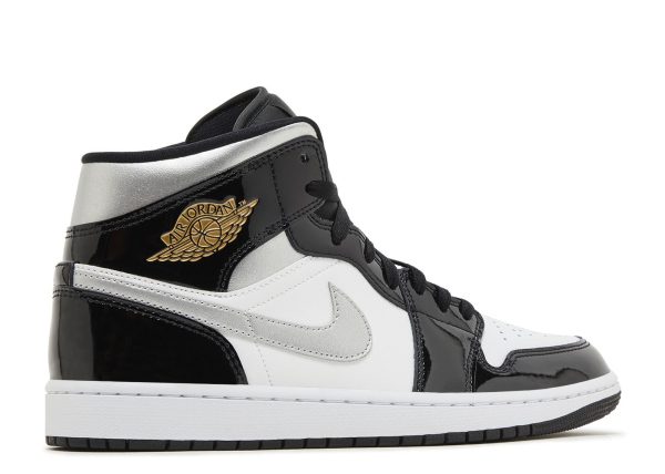 Jordan 1 Mid SE 'Black White Metallic Silver'
