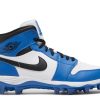 Jordan 1 Mid TD Cleat 'White Black Royal'