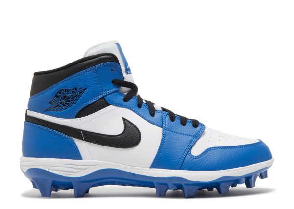 Jordan 1 Mid TD Cleat 'White Black Royal'