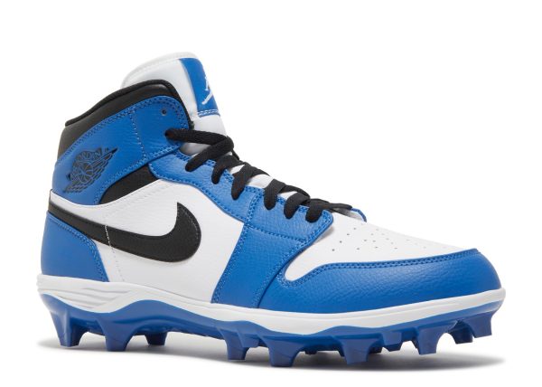 Jordan 1 Mid TD Cleat 'White Black Royal'