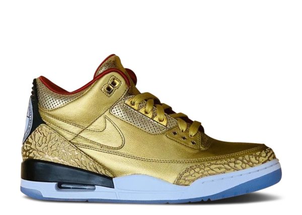 Jordan 3 Retro JTH 'Gold Oscars' Sample