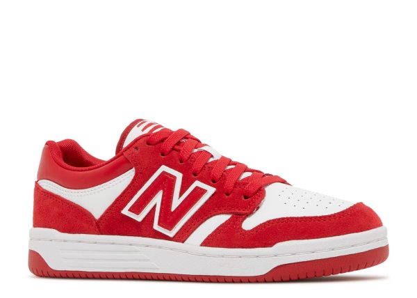 New Balance 480 Big Kid 'Team Red White'