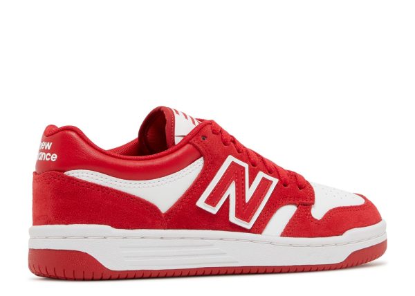 New Balance 480 Big Kid 'Team Red White'