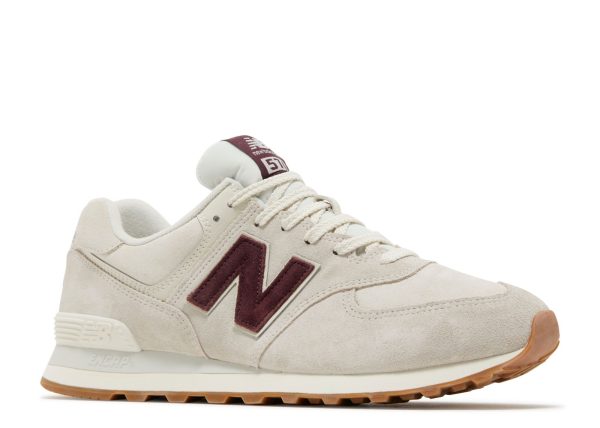 New Balance 574 'Bone White Burgundy'