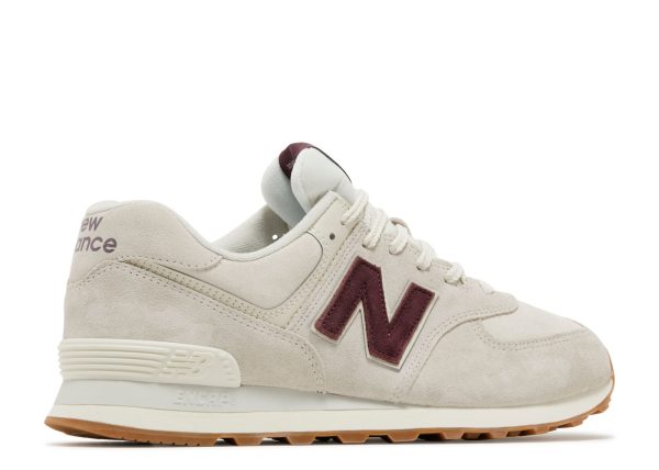 New Balance 574 'Bone White Burgundy'