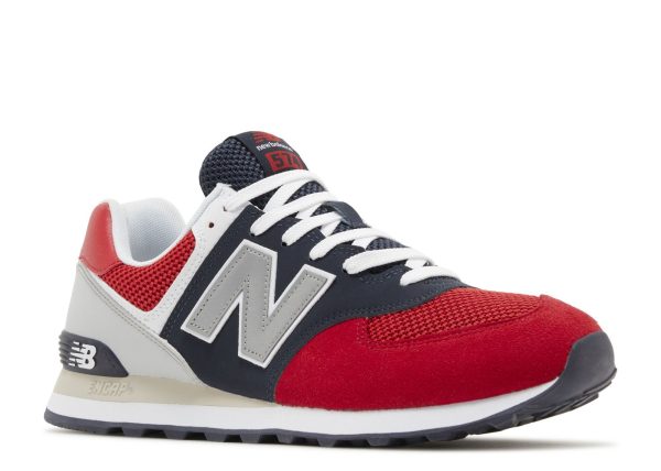 New Balance 574 Pebbled Sport 'Team Red'
