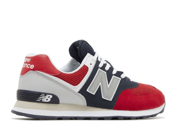 New Balance 574 Pebbled Sport 'Team Red'