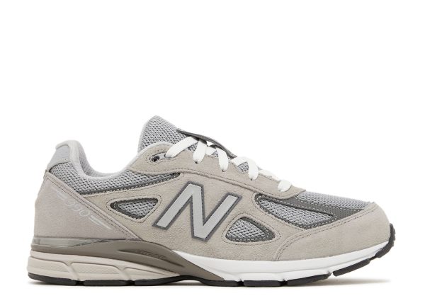 New Balance 990v4 Big Kid 'Kool Grey Silver Filigree'