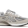 New Balance 990v4 Big Kid 'Kool Grey Silver Filigree'