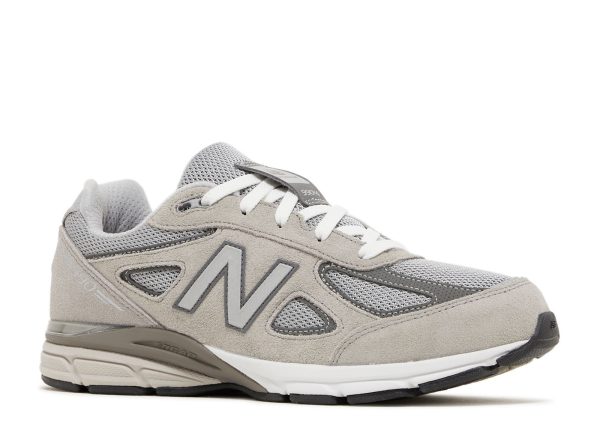 New Balance 990v4 Big Kid 'Kool Grey Silver Filigree'