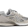 New Balance 990v4 Big Kid 'Kool Grey Silver Filigree'