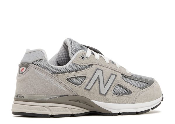 New Balance 990v4 Big Kid 'Kool Grey Silver Filigree'