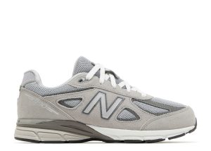 New Balance 990v4 Big Kid Wide 'Kool Grey Silver Filigree'