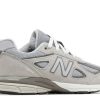 New Balance 990v4 Big Kid Wide 'Kool Grey Silver Filigree'