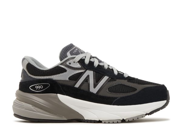 New Balance 990v6 Big Kid 'Black Silver'