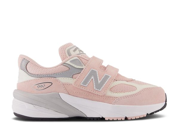 New Balance 990v6 Hook & Loop Little Kid Wide 'Pink Haze'