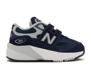 New Balance 990v6 Hook & Loop Toddler X-Wide 'Navy'