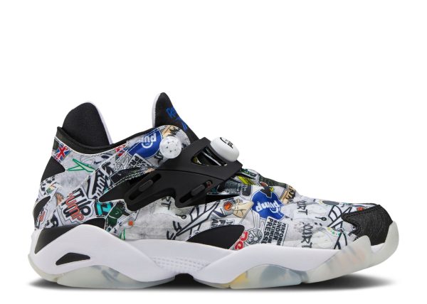 Pump Court 'Sticker City - White Black'