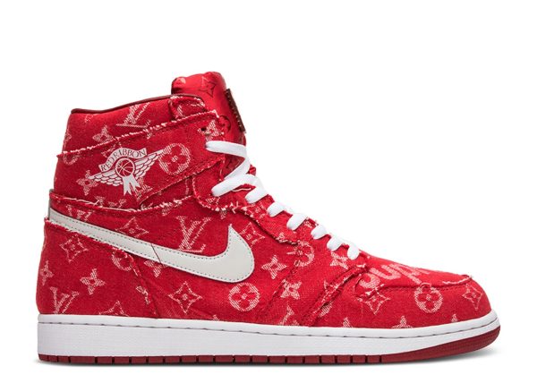 Red Ribbon Recon x Jordan 1 Retro High 'Supreme & Louis Vuitton' Custom