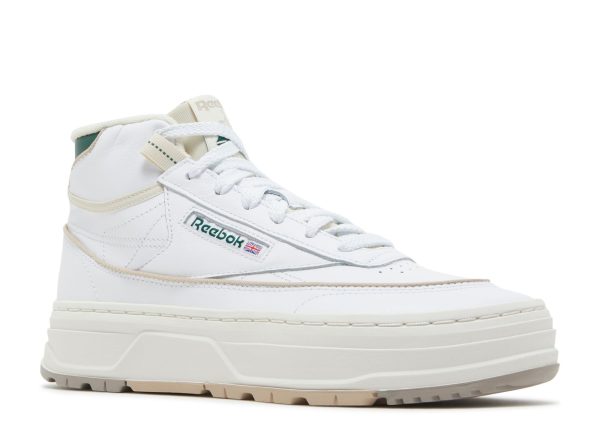 Wmns Club C Geo Mid 'White Dark Green'