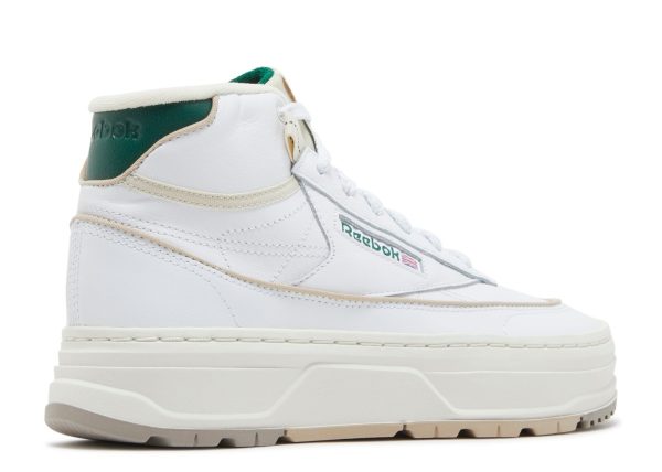 Wmns Club C Geo Mid 'White Dark Green'