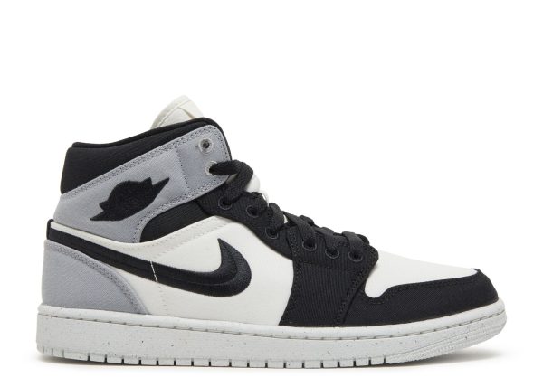 Wmns Jordan 1 Mid SE 'Light Steel Grey Canvas'