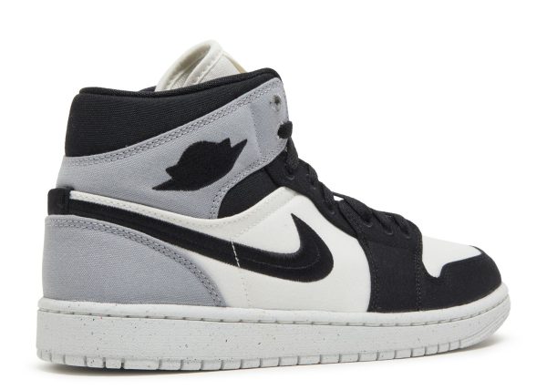 Wmns Jordan 1 Mid SE 'Light Steel Grey Canvas'